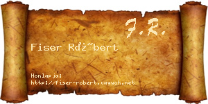 Fiser Róbert névjegykártya