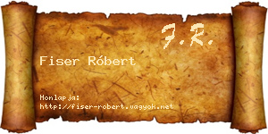 Fiser Róbert névjegykártya